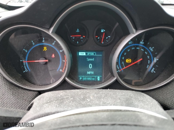 2015 Chevrolet Cruze LT with VIN 1G1PC5SB0F7156713, listed as a Copart auction lot 51674615 with 51,992 mi miles and Salvage Title. Bid and sale history available at carsss.com. Image 9.