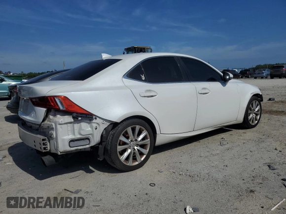 2016 Lexus IS 200t with VIN JTHBA1D2XG5015902, listed as a Copart auction lot 61238655 with 127,466 mi miles and Salvage title. Bid and sale history available at DreamBid. Image 3.