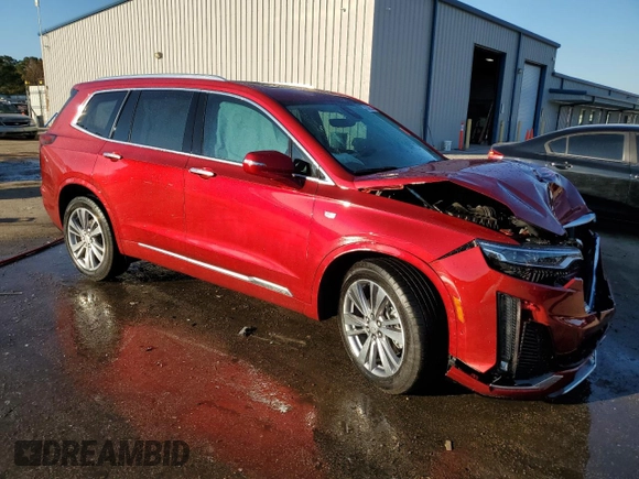 2024 Cadillac XT6 FWD Premium Luxury with VIN 1GYKPCRS6RZ708900, listed as a Copart auction lot 83399314 with 16,591 mi miles and Salvage Title. Bid and sale history available at carsss.com. Image 4.