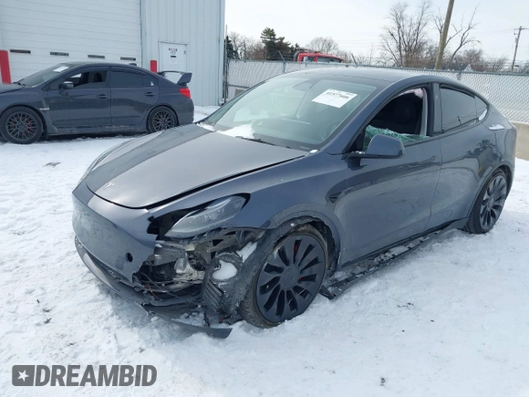 2023 Tesla Model Y Performance with VIN 7SAYGDEF0PF898181, listed as a IAAI auction lot 41577666 with 19,051 mi miles and . Bid and sale history available at DreamBid. Image 17.