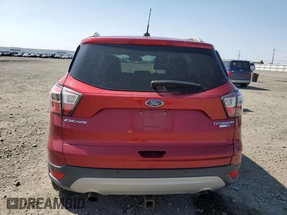 2017 Ford Escape Titanium with VIN 1FMCU9JD6HUB14799, listed as a Copart auction lot 54431685 with 75,454 mi miles and Salvage Title. Bid and sale history available at carsss.com. Image 6.
