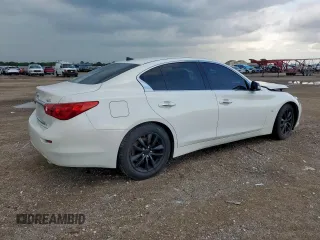 2015 Infiniti Q50 Premium with VIN JN1BV7AP7FM339762, listed as a Copart auction lot 60241965 with 94,278 mi miles and Salvage title. Bid and sale history available at DreamBid. Image 3.