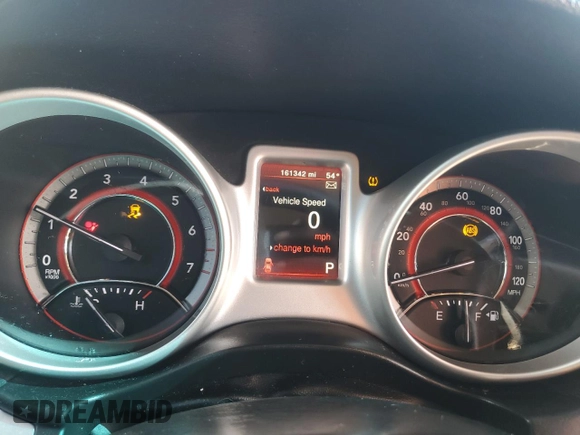 2017 Dodge Journey SE with VIN 3C4PDCAB3HT602524, listed as a Copart auction lot 52006205 with 161,342 mi miles and Salvage Title. Bid and sale history available at DreamBid. Image 9.