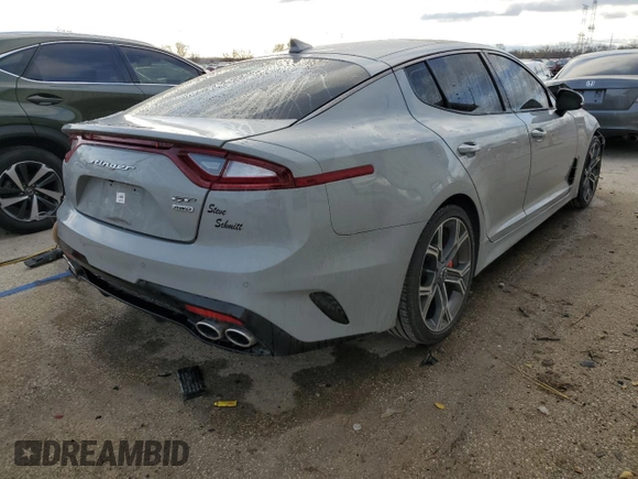 2021 Kia Stinger GT2 with VIN KNAE55LC2M6091539, listed as a Copart auction lot 81516294 with 37,905 mi miles and Salvage Title. Bid and sale history available at carsss.com. Image 3.
