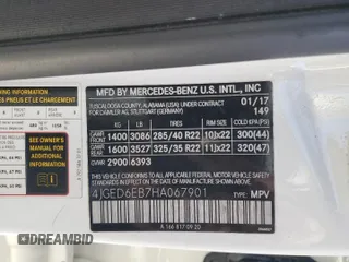 2017 Mercedes-Benz GLE 43 AMG with VIN 4JGED6EB7HA067901, listed as a Copart auction lot 49644845 with 149,634 mi miles and Clean title. Bid and sale history available at DreamBid. Image 13.