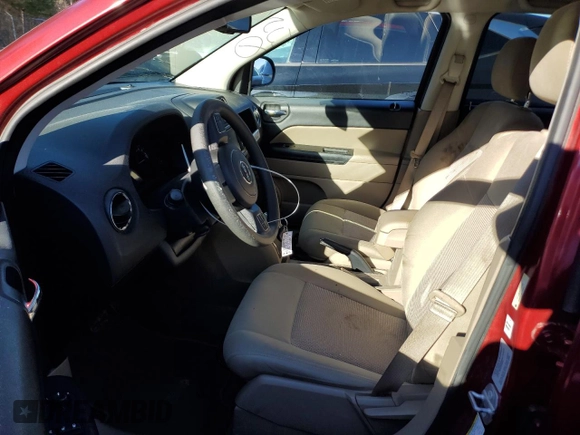 2016 Jeep Compass 75th Anniversary with VIN 1C4NJCBB7GD513753, listed as a Copart auction lot 43502735 with 73,887 mi miles and Salvage Title. Bid and sale history available at carsss.com. Image 7.
