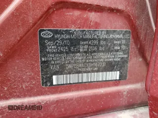 2011 Hyundai Sonata GLS with VIN 5NPEB4ACXBH167231, listed as a Copart auction lot 53170105 with 148,860 mi miles and Clean Title. Bid and sale history available at carsss.com. Image 12.