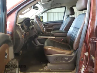 2016 Nissan Titan Platinum Reserve with VIN 1N6BA1F45GN507363, listed as a Copart auction lot 53625635 with 95,450 mi miles and Salvage title. Bid and sale history available at DreamBid. Image 7.