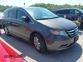 2015 Honda Odyssey EX-L z VIN 5FNRL5H66FB017187, wystawiony jako IAAI lot #42061084 z przebiegiem 94 235 mil mil oraz . Historia ofert i sprzedaży dostępna na DreamBid. Obrazek 1.