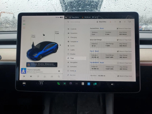 2021 Tesla Model 3 Long Range with VIN 5YJ3E1EB6MF923931, listed as a Copart auction lot 51829505 with 45,389 mi miles and Salvage Title. Bid and sale history available at carsss.com. Image 9.