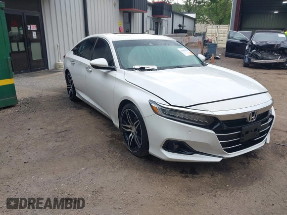 2021 Honda Accord Touring with VIN 1HGCV2F96MA018262, listed as a IAAI auction lot 42498042 with 66,038 mi miles and . Bid and sale history available at DreamBid. Image 1.