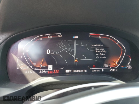 2021 BMW X4 xDrive30i with VIN 5UX2V1C09M9E03411, listed as a Copart auction lot 62078545 with 49,101 mi miles and Salvage title. Bid and sale history available at DreamBid. Image 9.