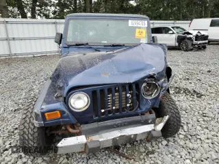 2001 Jeep Wrangler Sport with VIN 1J4FA49S01P363856, listed as a Copart auction lot 62494785 with 154,782 mi miles and Salvage title. Bid and sale history available at DreamBid. Image 5.