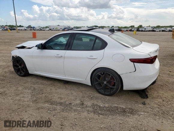 2019 Alfa Romeo Giulia with VIN ZARFAMAN6K7619968, listed as a Copart auction lot 61815425 with 30,055 mi miles and Salvage title. Bid and sale history available at DreamBid. Image 2.