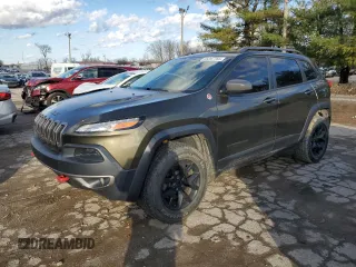 2015 Jeep Cherokee Trailhawk z VIN 1C4PJMBS5FW593975, wystawiony jako Copart lot #43347765 z przebiegiem Nie podano mil oraz Czysty tytuł • Clean title. Historia ofert i sprzedaży dostępna na DreamBid. Obrazek 1.