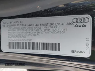 2012 Audi A7 Prestige with VIN WAU2GAFCXCN140900, listed as a IAAI auction lot 41899216 with 112,357 mi miles and . Bid and sale history available at DreamBid. Image 9.