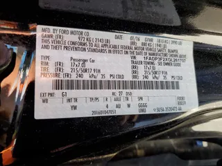 2016 Ford Focus SE z VIN 1FADP3F2XGL261707, wystawiony jako Copart lot #59078565 z przebiegiem 79 820 mil mil oraz Szkoda całkowita • Salvage title. Historia ofert i sprzedaży dostępna na DreamBid. Obrazek 13.