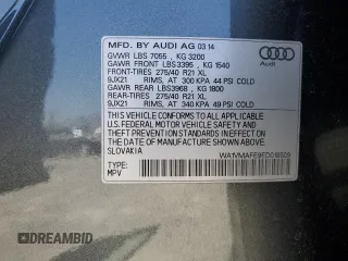 2014 Audi Q7 3.0L TDI Prestige with VIN WA1VMAFE9ED018509, listed as a Copart auction lot 67529174 with 155,402 mi miles and Salvage Title. Bid and sale history available at carsss.com. Image 13.