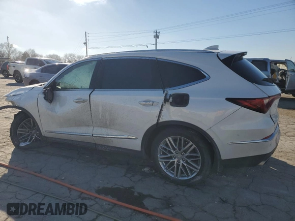 2022 Acura MDX w/Advance Package with VIN 5J8YE1H87NL047599, listed as a Copart auction lot 46149025 with 0 mi miles and Salvage Title. Bid and sale history available at carsss.com. Image 2.