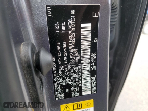 2018 Lexus NX 300h with VIN JTJBJRBZXJ2082652, listed as a Copart auction lot 58744985 with 106,090 mi miles and Salvage title. Bid and sale history available at DreamBid. Image 14.