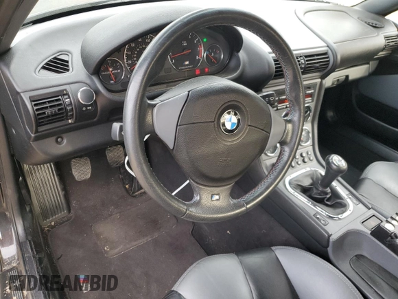 2000 BMW Z3 M 3.2L with VIN WBSCK9349YLC92120, listed as a Copart auction lot 76444454 with 55,107 mi miles and Clean Title. Bid and sale history available at carsss.com. Image 8.