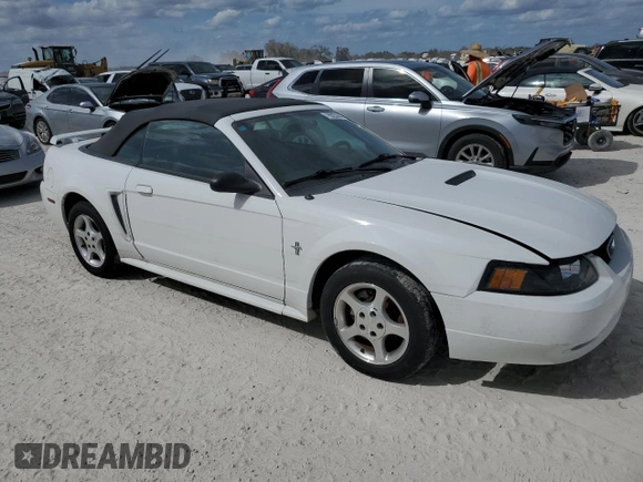 2001 Ford Mustang Deluxe with VIN 1FAFP44411F100378, listed as a Copart auction lot 76925584 with 0 mi miles and Salvage Title. Bid and sale history available at carsss.com. Image 4.