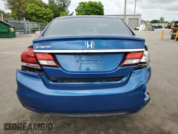 2013 Honda Civic LX z VIN 19XFB2F58DE073892, wystawiony jako Copart lot #59929815 z przebiegiem 166 562 mil mil oraz Szkoda całkowita • Salvage title. Historia ofert i sprzedaży dostępna na DreamBid. Obrazek 6.