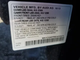 2014 Audi SQ5 Premium Plus with VIN WA1CGAFP9EA052676, listed as a Copart auction lot 76062184 with 147,277 mi miles and Salvage Title. Bid and sale history available at carsss.com. Image 12.