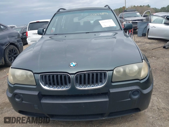 2004 BMW X3 2.5i with VIN WBXPA73494WC43320, listed as a IAAI auction lot 41854091 with 165,368 mi miles. Bid and sale history available at carsss.com. Image 6.