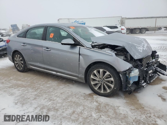 2017 Hyundai Sonata Sport with VIN 5NPE34AFXHH581593, listed as a Copart auction lot 41875105 with 63,760 mi miles and Salvage Title. Bid and sale history available at carsss.com. Image 4.