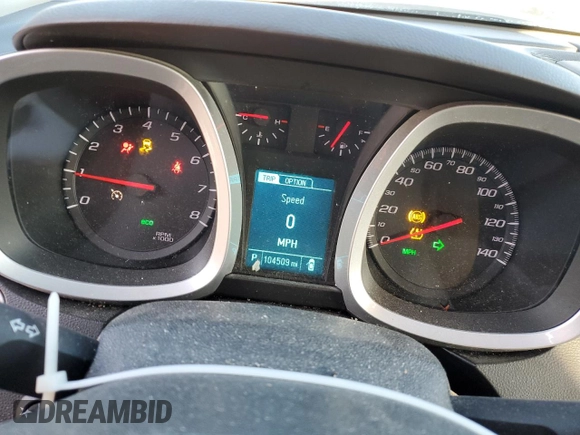 2015 Chevrolet Equinox LT with VIN 2GNFLFEK6F6138339, listed as a Copart auction lot 45554665 with 104,509 mi miles and Salvage Title. Bid and sale history available at carsss.com. Image 9.