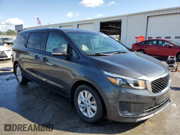 2016 Kia Sedona LX with VIN KNDMB5C16G6194683, listed as a Copart auction lot 47828165 with 155,320 mi miles and Salvage Title. Bid and sale history available at carsss.com. Image 4.