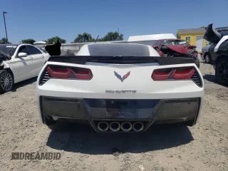 2016 Chevrolet Corvette 1LT with VIN 1G1YB2D71G5111095, listed as a Copart auction lot 57511404 with 0 mi miles and Salvage Title. Bid and sale history available at carsss.com. Image 6.