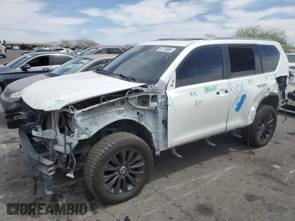 2020 Lexus GX 460 Premium z VIN JTJAM7BX3L5264121, wystawiony jako Copart lot #52715955 z przebiegiem 55 015 mil mil oraz Szkoda całkowita • Salvage title. Historia ofert i sprzedaży dostępna na DreamBid. Obrazek 1.