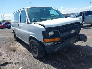 2012 Chevrolet Express Cargo Van with VIN 1GCSGAFX1C1168632, listed as a IAAI auction lot 41890198 with 203,328 mi miles. Bid and sale history available at carsss.com. Image 1.