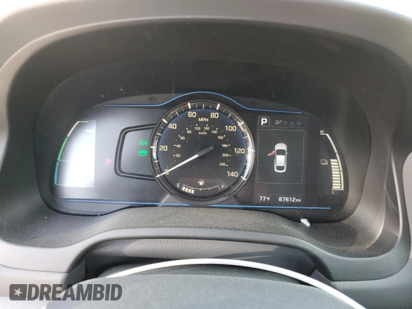 2017 Hyundai Ioniq Blue with VIN KMHC65LC9HU027938, listed as a Copart auction lot 48061475 with 87,612 mi miles and Salvage Title. Bid and sale history available at DreamBid. Image 9.