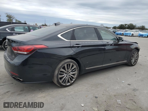 2017 Genesis G80 Ultimate with VIN KMHGN4JF5HU173281, listed as a Copart auction lot 88655005 with 188,294 mi miles and Salvage Title. Bid and sale history available at DreamBid. Image 3.
