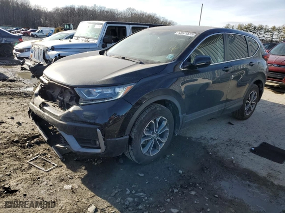 2022 Honda CR-V EX with VIN 2HKRW2H5XNH617417, listed as a Copart auction lot 42567585 with 34,447 mi miles and Salvage Title. Bid and sale history available at carsss.com. Image 1.