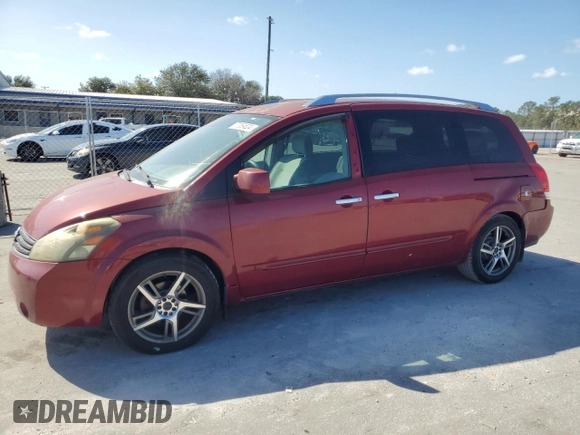2007 Nissan Quest S with VIN 5N1BV28U87N119257, listed as a Copart auction lot 77359524 with 190,706 mi miles and Salvage Title. Bid and sale history available at carsss.com. Image 1.