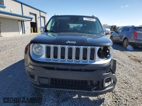2015 Jeep Renegade Limited with VIN ZACCJBDT2FPC46447, listed as a Copart auction lot 47896655 with 198,377 mi miles and Salvage Title. Bid and sale history available at DreamBid. Image 5.