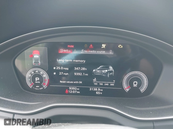 2024 Audi Q5 S line Premium with VIN WA1GAAFY9R2108000, listed as a IAAI auction lot 42275990 with 9,392 mi miles and . Bid and sale history available at DreamBid. Image 7.