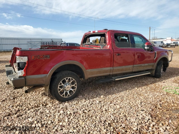 2022 Ford Super Duty F-250 SRW XL with VIN 1FT7W2BN5NEG41141, listed as a Copart auction lot 52108745 with 52,619 mi miles and Salvage Title. Bid and sale history available at carsss.com. Image 3.