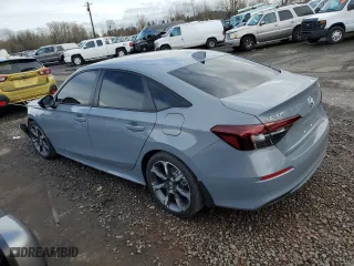 2025 Honda Civic Sedan Hybrid Sport with VIN 2HGFE4F83SH304505, listed as a Copart auction lot 45272215 with 2,830 mi miles and Salvage Title. Bid and sale history available at carsss.com. Image 2.