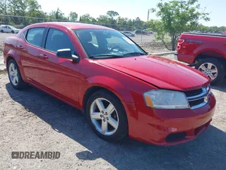 2013 Dodge Avenger SE with VIN 1C3CDZAB6DN626235, listed as a IAAI auction lot 42009562 with 160,910 mi miles and . Bid and sale history available at DreamBid. Image 1.