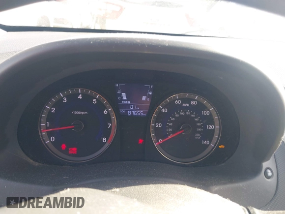 2012 Hyundai Accent GS with VIN KMHCT5AE9CU018582, listed as a IAAI auction lot 42761005 with 87,655 mi miles and . Bid and sale history available at DreamBid. Image 7.