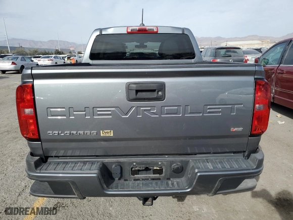 2021 Chevrolet Colorado 2WD Work Truck with VIN 1GCGSBEN5M1130655, listed as a Copart auction lot 42762755 with 109,716 mi miles and Salvage Title. Bid and sale history available at carsss.com. Image 6.