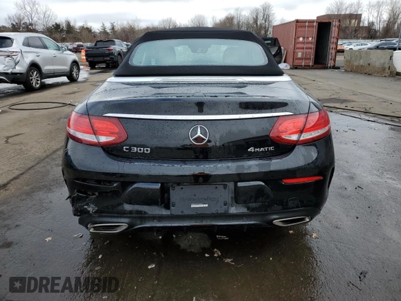 2018 Mercedes-Benz C 300 with VIN WDDWK4KB1JF615509, listed as a Copart auction lot 49956135 with 25,030 mi miles and Salvage title. Bid and sale history available at DreamBid. Image 6.