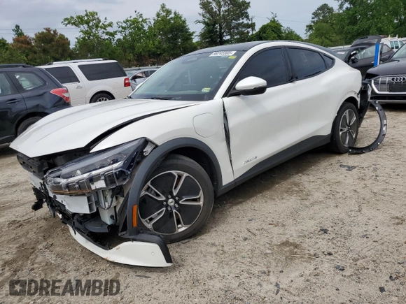 2021 Ford Mustang Mach-E Select z VIN 3FMTK1RM5MMA19614, wystawiony jako Copart lot #58245905 z przebiegiem 28 975 mil mil oraz Szkoda całkowita • Salvage title. Historia ofert i sprzedaży dostępna na DreamBid. Obrazek 1.