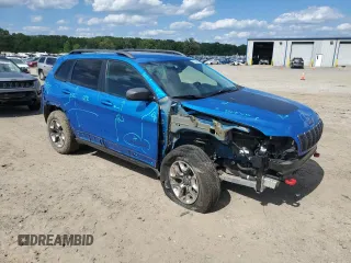 2019 Jeep Cherokee Trailhawk with VIN 1C4PJMBX0KD311114, listed as a Copart auction lot 58799765 with 60,833 mi miles and Salvage title. Bid and sale history available at DreamBid. Image 4.