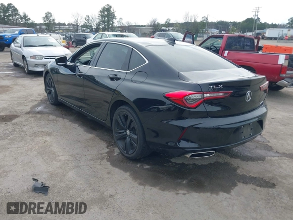 2021 Acura TLX w/Technology Package with VIN 19UUB6F48MA004162, listed as a IAAI auction lot 41815089 with 48,692 mi miles. Bid and sale history available at carsss.com. Image 3.
